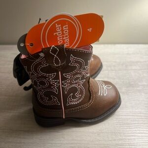 Wonder Nation Brown Kids Western Boots